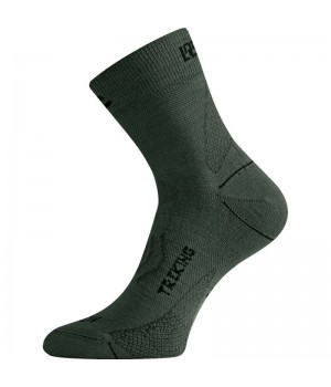 Tmavě zelené trekingové ponožky Merino
