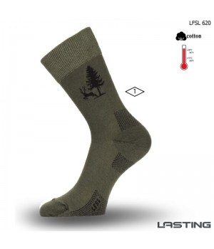 Zelené bavlněné ponožky s motivem lesa